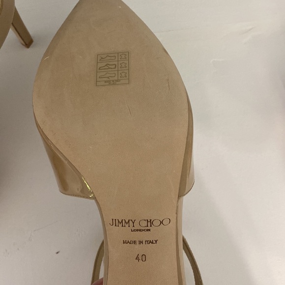 JIMMY CHOO-IVETTE/PATENT NUDE - Picture 2 of 3